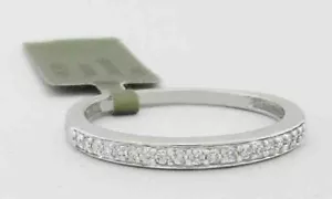 GENUINE 0.38 Cts VS2 DIAMONDS RING 10K WHITE GOLD - Free Certificate Appraisal - Picture 1 of 5
