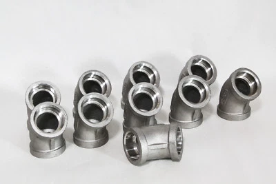 (6)  Socket Weld 45 Degree Elbow   316 Stainless  3/4" - Image 1 of 2