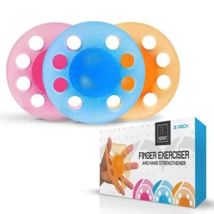 Finger Exerciser & Hand Strengthener 3 PackLight+Medium+Heavy - Picture 1 of 6