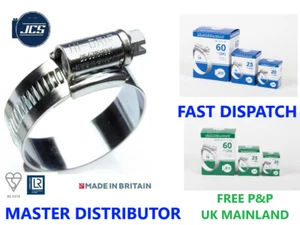 JCS Hi-Grip Zinc W1 & SS W4 Hose Clip/Clamp, Worm Drive, BS5315 GREAT PRICES - Picture 1 of 4