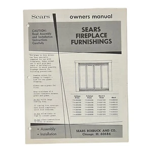 Vintage 1969 Sears Contemporary Fireplace Furnishings Owners User Manual MCM - Picture 1 of 2