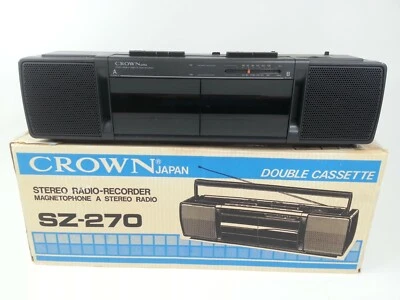 Винтажная Двойная Кассета Crown Япония SZ-270 Оригинальная Коробка - Изображение 1 из 4
