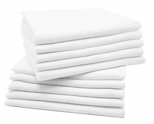 12 Pack Muslin Squares 100% Cotton Baby Soft Swaddle Cloths Nappy Bibs (50x50cm) - Picture 1 of 7
