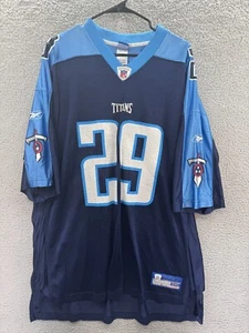 Tennessee Titans Jersey Mens XXL Reebok #29 Brown Blue - Picture 1 of 7