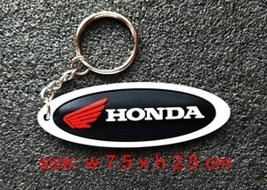 Llavero Ovalado Negro Honda Goma Motocicleta Carreras Motocicleta Regalo - Imagen 1 de 9