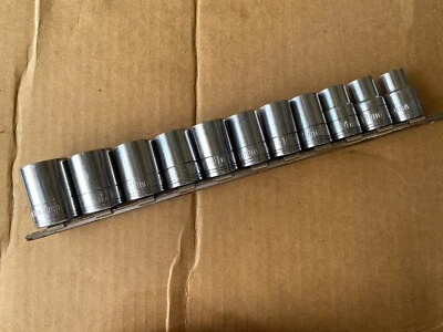 SK Tools Socket Set  1/2"dr 11pc METRIC 12pt Metric 12mm-24mm Military Quality - Image 1 of 4