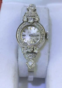 Vintage Jules Jurgensen 1740 Ladies 14kt White Gold and Diamond Watch AS IS! - Picture 1 of 12