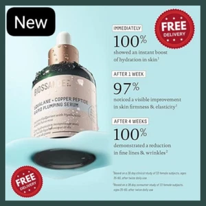 BIOSSANCE Squalane + Copper Peptide Rapid Plumping Serum 50ml - Hydrating NEW - Picture 1 of 1