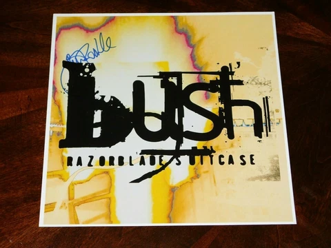 BUSH GAVIN ROSSDALE SIGNED RAZORBLADE SUITCASE 12X12 ALBUM COVER PHOTO & SETLIST Cover