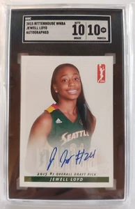 2015 Rittenhouse WNBA Jewell Loyd Rookie Signature SGC 10/10! POP 3! Auto RC - Picture 1 of 2