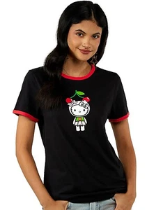 NEW Tokidoki - Sanrio Hello Kitty Cherry Kitty Ringer Tee - Picture 1 of 3