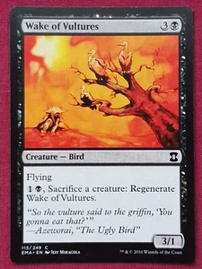 Magic The Gathering ETERNAL MASTERS WAKE OF VULTURES black card MTG - Picture 1 of 2