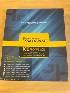 100 Ct. -Guardhouse Shield 20-Pocket Pages for 2X2 Coin Holders FULL  SEALED BOX - Picture 1 of 5