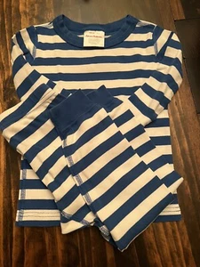 Hanna Andersson Pj Set Stripe Royal Blue White Stripe 100 4 - Picture 1 of 1