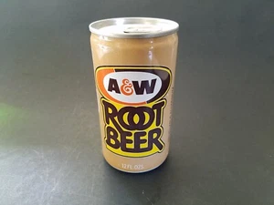 Vintage A&W Root Beer Soda Can - Aluminum - Bottom Opened - Picture 1 of 10