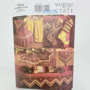 Vogue Pattern 7815 Tree Skirt Mantle Cover Stockings Christmas Sewing pattern - Picture 1 of 3