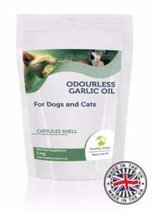 Odourless Garlic Oil 2mg Dogs and Cats Pets Supplement 90 Capsules - Picture 1 of 2