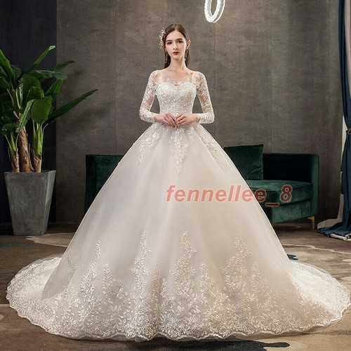 OFF WHITE Abito da sposa donna in pizzo applique abito lungo elegante abito di lusso