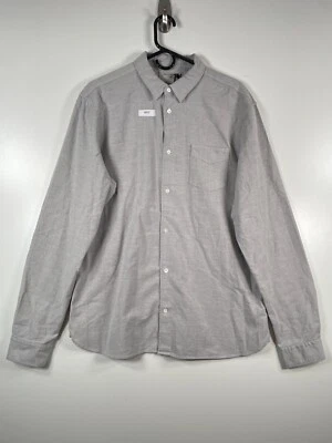 BNWT All Saints Fairview Mens Button Up Preppy Long Sleeve Shirt Gray Size XL - Image 1 of 4