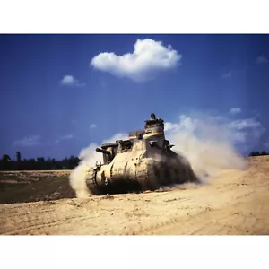 Palmer War WWII USA M3 Lee Tank 1942 Photo Wall Art Canvas Print 18X24 In - Picture 1 of 5