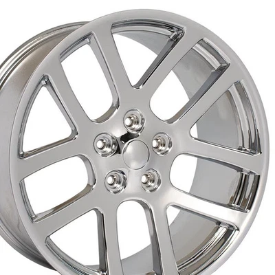 22x10 Chrome 2223 Wheels Set (4) Fit Dodge RAM Durango SRT10 Rims - Image 1 of 4