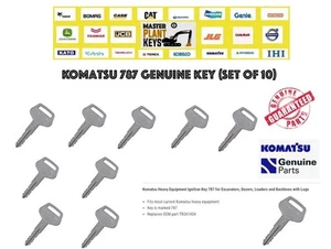 10 x KOMATSU 787 Planta Maestra Excavadora Dumper Tractor Llaves Genuinas - Imagen 1 de 1
