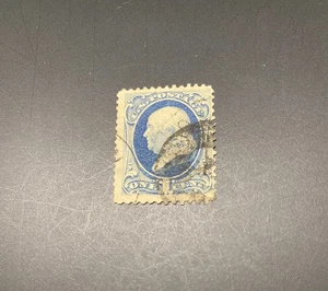 Estampilla única usada de 1¢ Benjamin Franklin 1873 US Scott #156 NG HR - Imagen 1 de 2