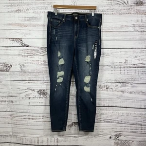 Pantalones de mezclilla Torrid para mujer talla 20 Sky High ajustados desgastados lavado medio tiro alto - Imagen 1 de 17