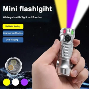 3LED Mini Taschenlampe USB Wiederaufladbare Fackel Starkes Licht Taschenlicht - Bild 1 von 18