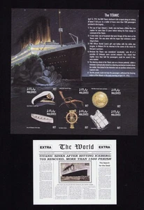 Maldives 2321-2322 Titanic Complete Stamp Set MNH 1998 - Picture 1 of 2