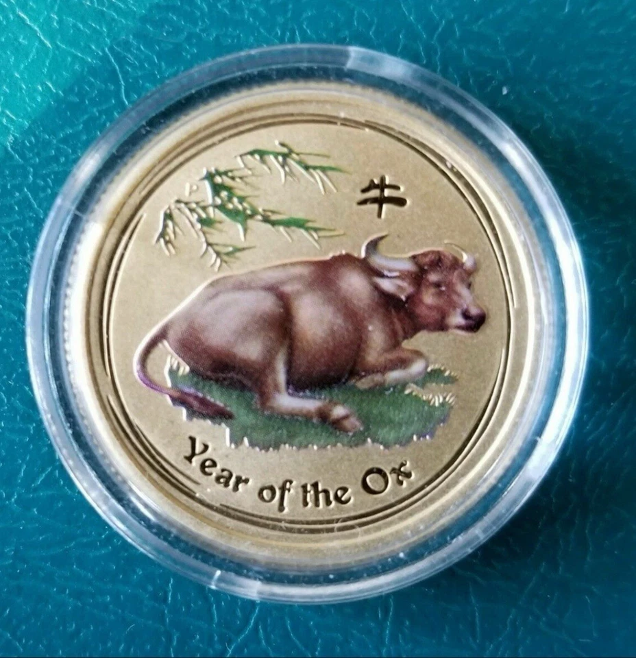 SUPER RARE 1 Time 2009 Color-Print 0.10 Oz 99.99% Pure Gold Japanese Zodiac Coin - Image 1 of 1