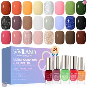 SAVILAND Color Artistry Nail Polish Set: Quick Dry 24 Colors Regular Nail - Picture 1 of 8
