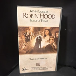 Robin Hood: Prince of Thieves VHS 1991 Extended Edn Sml Case Tested VGC - Picture 1 of 6