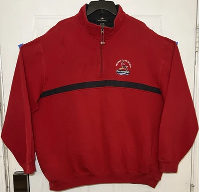 Antigua Size XL St. Louis Cardinals 2006 World Series 1/4 Zip Pullover Fleece - Image 1 of 4