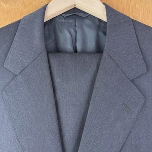 Bespoke Suit Mens 44R Gray 3 Button Flli Cerruti Super 150s Canvas 38x29 Pleated - Picture 1 of 20