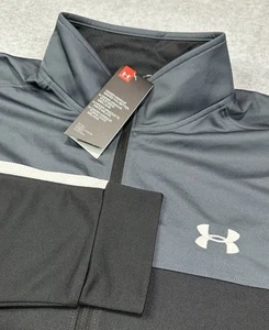 Under Armour Sweatshirt Mens Extra Large Colorblock Full Zip Fitted Athleisure - Picture 1 of 8