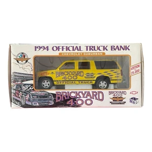 Brickyard 400 Inaugural Race 1994 Chevy Suburban Yellow 1:25 Scale Die Cast Bank - Picture 1 of 5