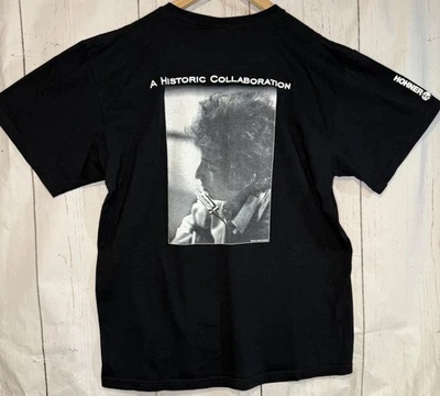 Camiseta grande negra vintage Bob Dylan x Hohner Signature Harmonica Collaboration Foto 1 de 4