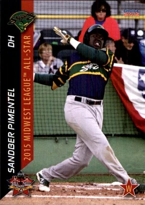 Sandber Pimentel 2015 Choice Midwest League All-Stars #06 RC AutographDen - Image 1 of 2