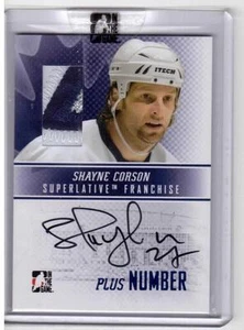 SHANE CORSON 08/09 Superlative Franchise Auto Autograph Number Patch /9 #01 SP - Picture 1 of 1