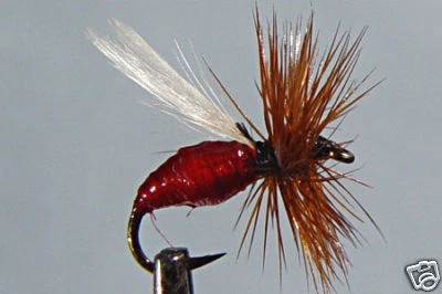 PECHETRUITE 1 x Mouche de peche Sèche Fourmi Rouge F. D H12/14/16/18 dry fly ant red mosca