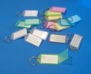 48 PC CLIK-IT REFILL COLOR KEY IDENTIFIERS LABEL ID TAGS LUGGAGE IDENTIFICATION - Picture 1 of 2