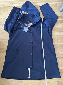 Women Lined Rain Jacket Lightweight Hooded Jackets Trench Coats Size XL - Picture 1 of 8