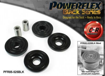 Powerflex Black RR Differenziale Supporto Spazzole Per VW Golf Mk5 Forti 03-09 - Immagine 1 di 4