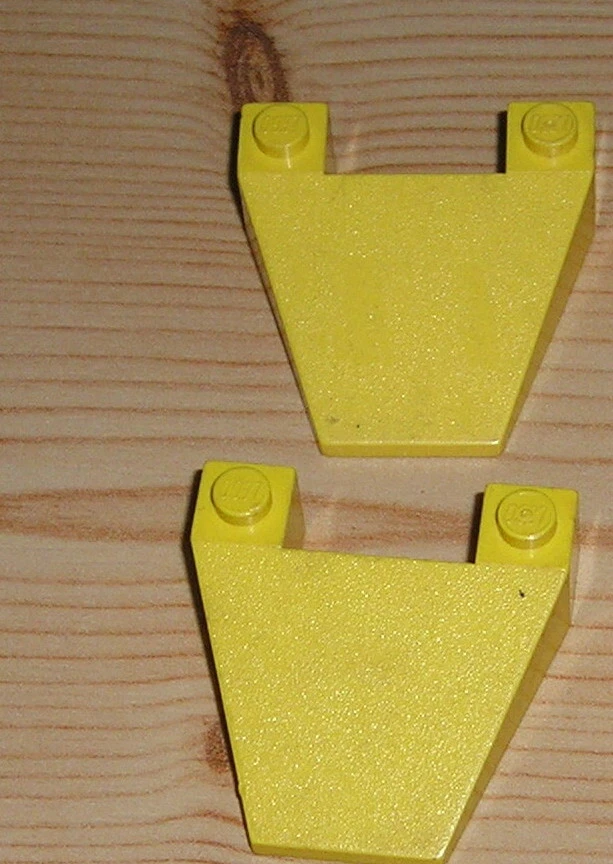 Lego 2x Keilstein Wedge 4x4 4858 gelb 1896 7733 2148 6444 10157 3178  (D5) - Bild 1 von 1