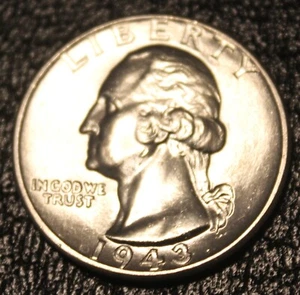 ** 1943-P WASHINGTON QUARTER GEM UNCIRCULATED VERY NICE - 90% SILVER ** - Picture 1 of 2