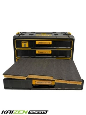 Unidad de 3 cajones DeWalt ToughSystem 2.0 - (solo insertos Kaizen) Foto 1 de 4