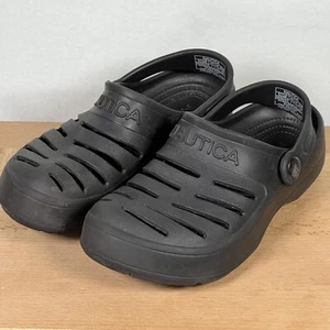 Nautica Crocs Style Clog Kids Size 1 River Edge Open Zent Sling Back Black    S2 - Picture 1 of 10