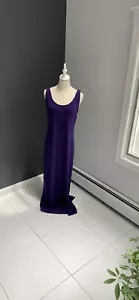 T TAHARI Purple Maxi Aura Dress With Chiffon Accents..Size Medium...NWT - Picture 1 of 5