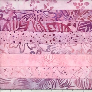 Paquete de 8 cuartos de grasa especial niña rosas #4 tela Batik Lunn FQ 100 % algodón - Imagen 1 de 6
